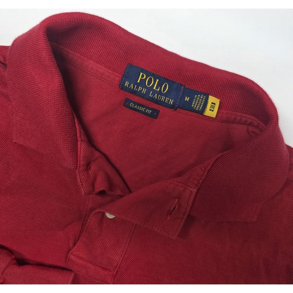 Polo Ralph Lauren Mens Size M Red Long Sleeve Polo Shirt